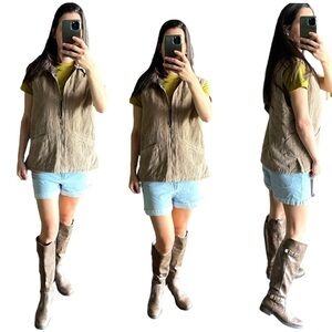 Vintage Kelly Ann corduroy vest tan size L